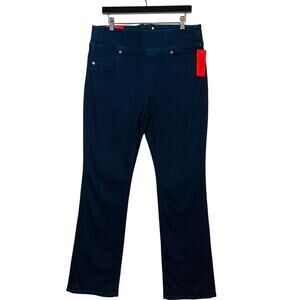 NEW! Spanx Signature Waist Slim Boot Jeans Zip Back Dark Wash Blue - 32